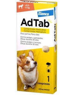 AdTab Comprimido Masticable Antiparasitarios Perros 5,5 - 11 Kg.