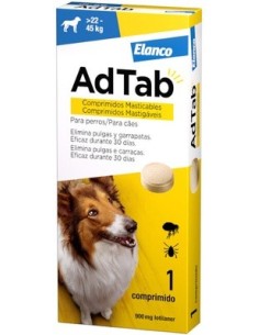 AdTab Comprimido Masticable Antiparasitarios Perros 22 - 45 Kg.