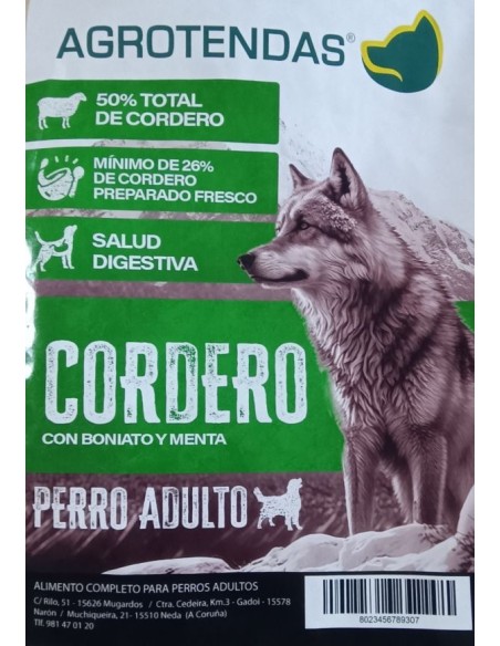 Agrotendas Perro Adulto Cordero 15 Kg.