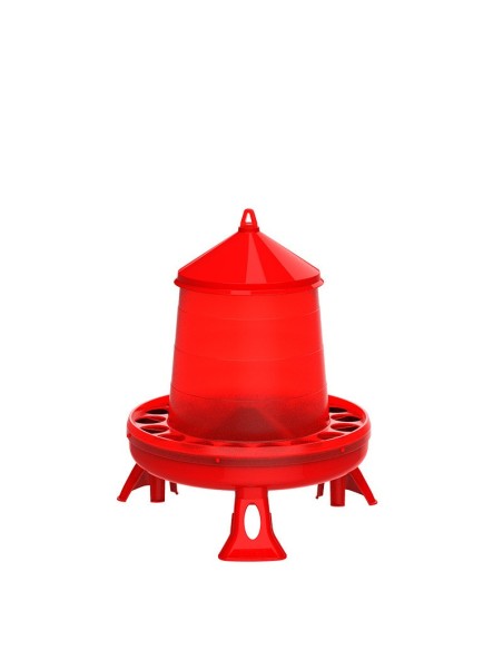 Tolva Plástica Roja Con Patas
