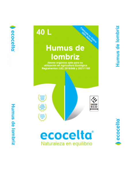 Humus de Lombriz 40 L. Ecocelta